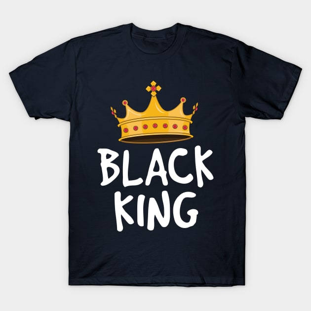 Black King Shirts for Men Kids Boys African Melanin Crown T-Shirt by 14thFloorApparel